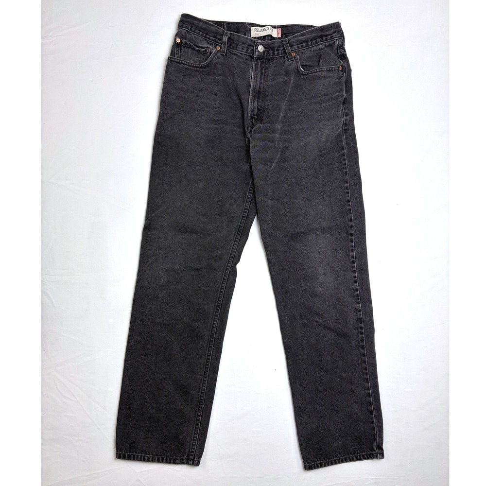 Levis 550 Relaxed Fit‎ Jeans Mens 36x36 Faded Black Denim 100% Cotton Grunge Y2K